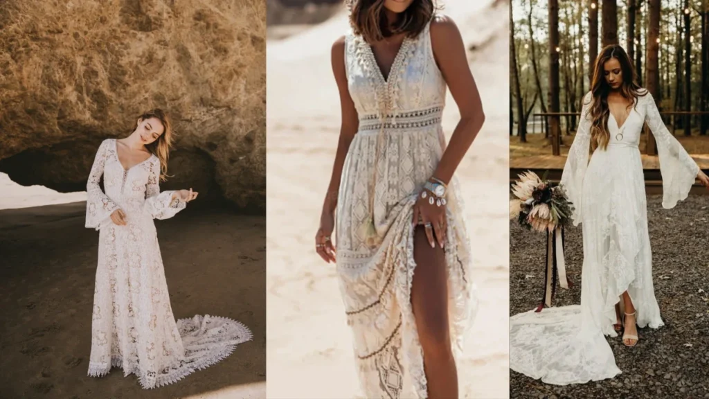 three girls wearing Boho Chic with Lace