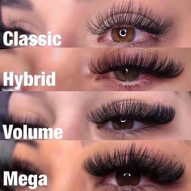 pictures of different types of eye lashes